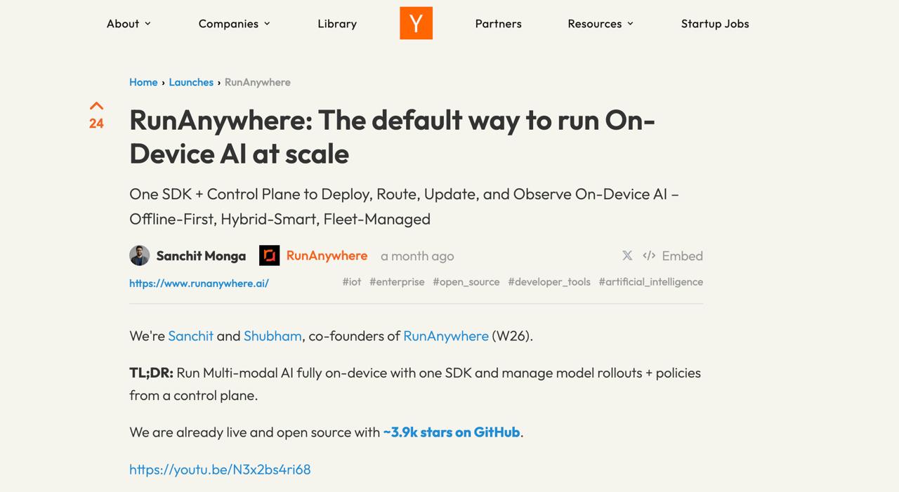 Wally Launches from Y Combinator as On-Device AI Platform for Running Models Locally on iOS & Android